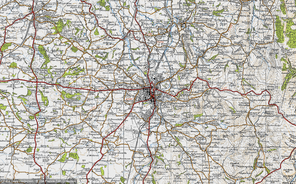 Old Map of Macclesfield, 1947 in 1947