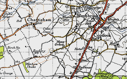 Old map of Mace Green in 1946