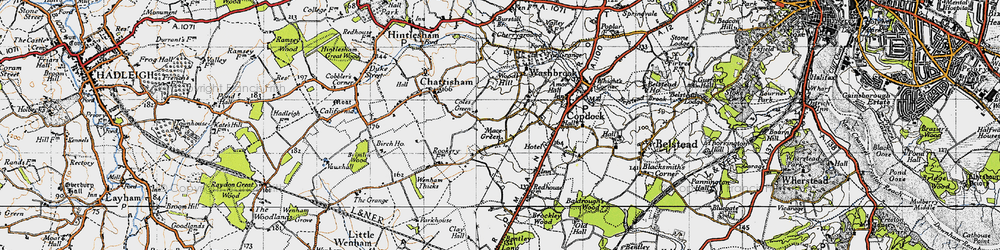 Old map of Mace Green in 1946