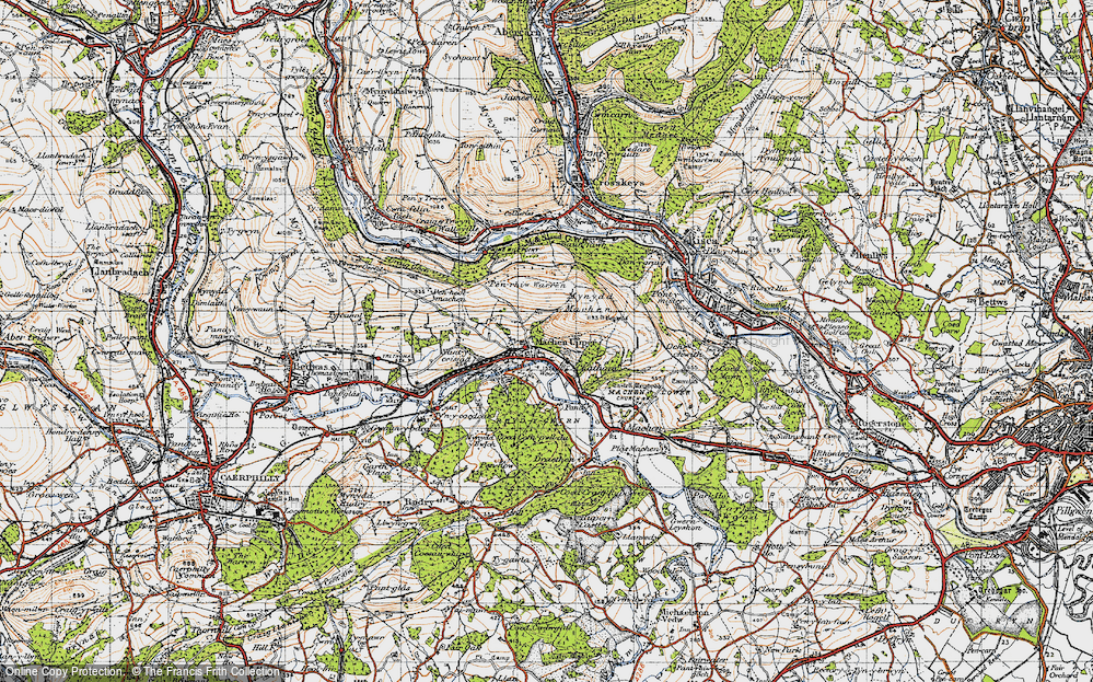 Old Map of Machen, 1947 in 1947