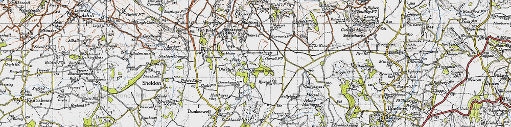 Old map of Mackham in 1946