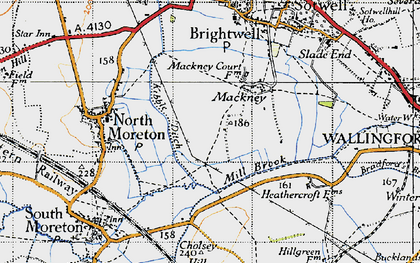 Old map of Mackney in 1947
