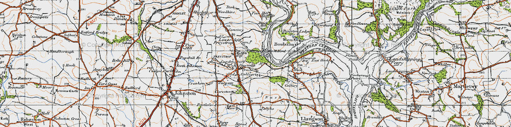 Old map of Maddox Moor in 1946