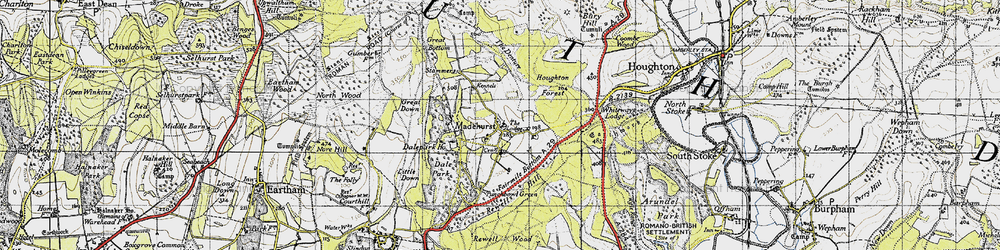 Old map of Madehurst in 1940