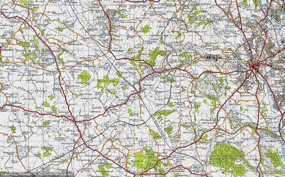 Old Map of Madeley, 1946 in 1946