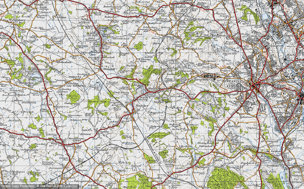 Old Map of Madeley Heath, 1946 in 1946