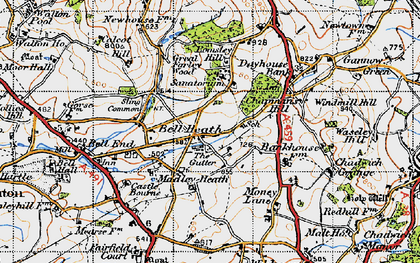 Old map of Madeley Heath in 1947
