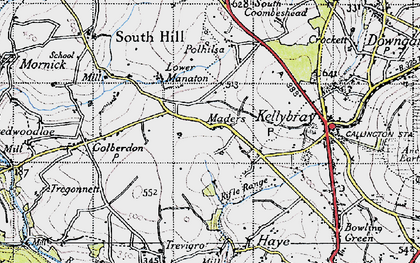Old map of Woodland in 1946