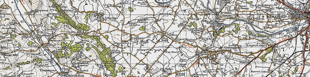 Old map of Madley in 1947