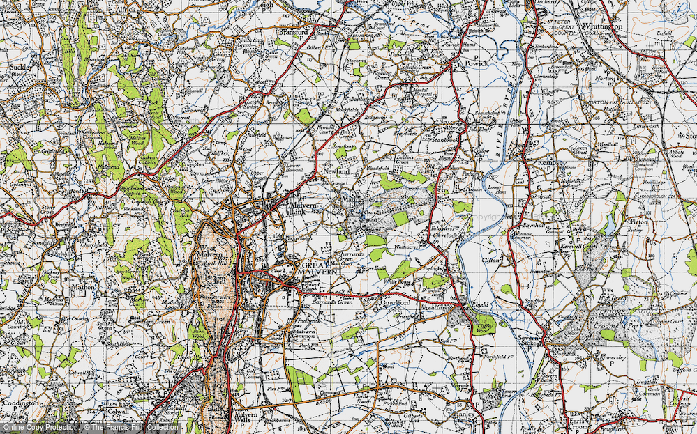 Old Map of Madresfield, 1947 in 1947