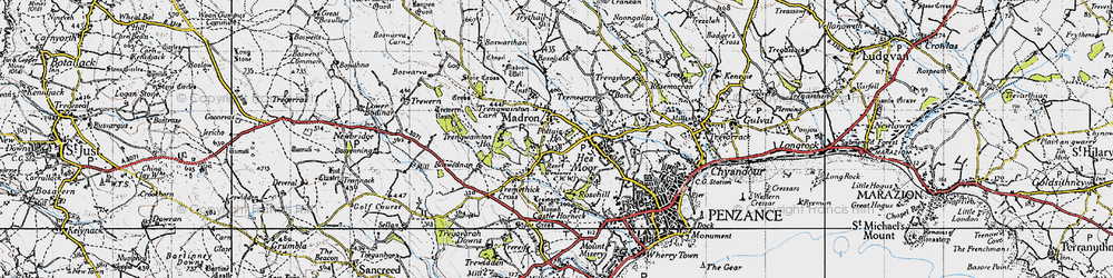 Old map of Bosoljack in 1946