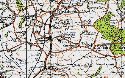 Old map of Maendy in 1947