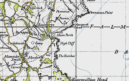 Old map of Bream Cove in 1946