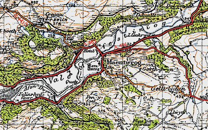 Old map of Maentwrog in 1947