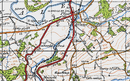 Old map of Maerdy in 1947