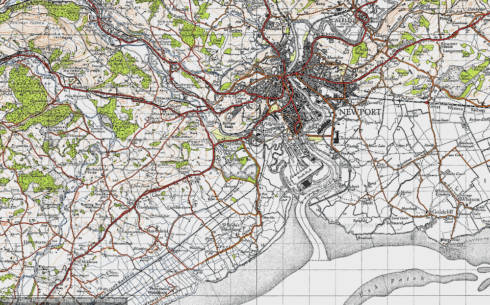 Old Map of Maes-glas, 1946 in 1946