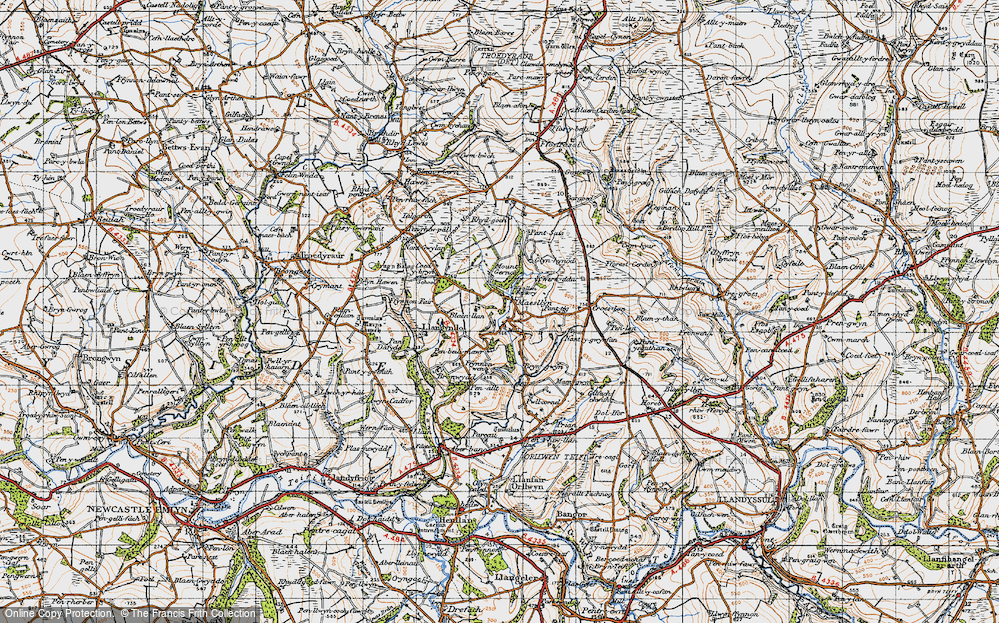 Old Map of Maes llyn, 1947 in 1947