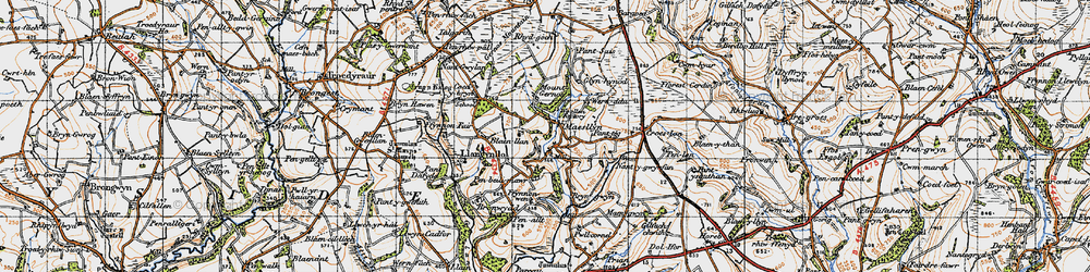 Old map of Maes llyn in 1947
