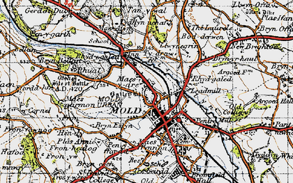 Old map of Maes-y-dre in 1947