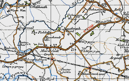 Old map of Maesbrook in 1947
