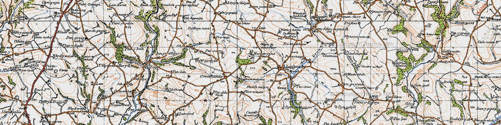 Old map of Maesgwynne in 1946