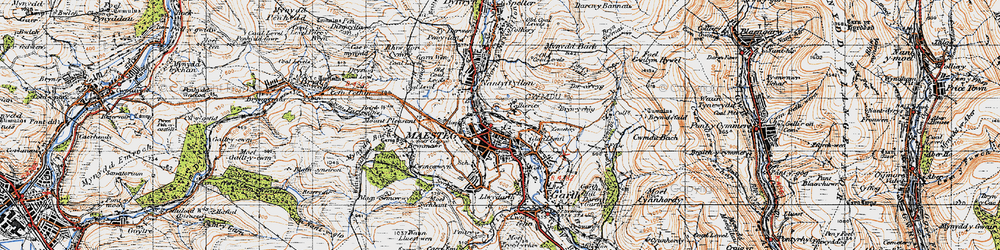 Old map of Maesteg in 1947