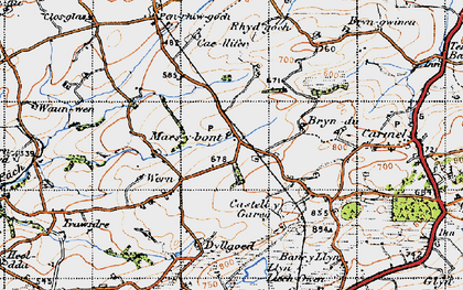 Old map of Maesybont in 1947