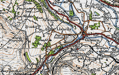 Old map of Maesygwartha in 1947