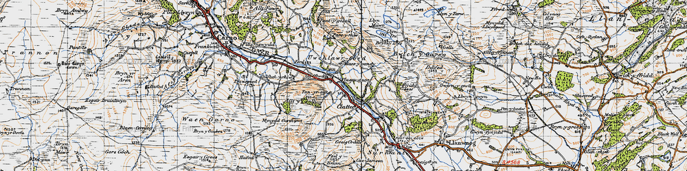 Old map of Maesypandy in 1947