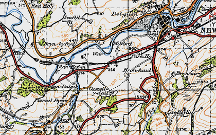 Old map of Maesyrhandir in 1947