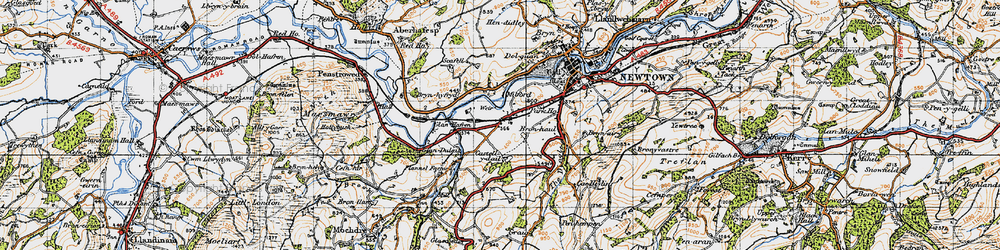 Old map of Maesyrhandir in 1947
