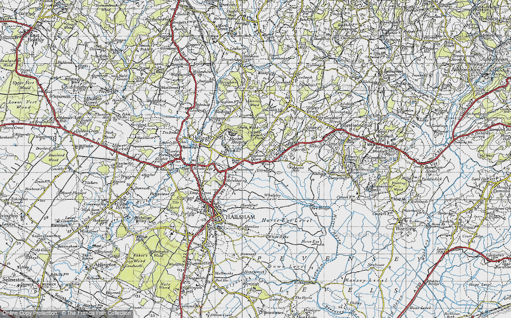 Old Map of Magham Down, 1940 in 1940