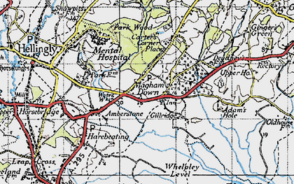 Old map of Magham Down in 1940
