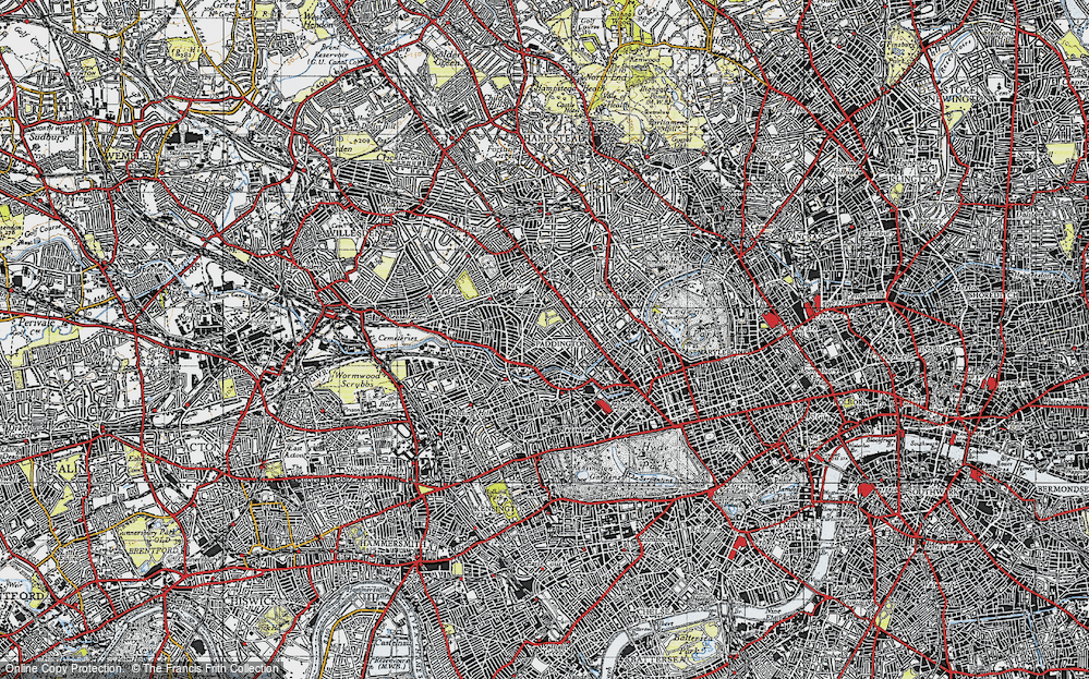 Old Map of Maida Vale, 1945 in 1945