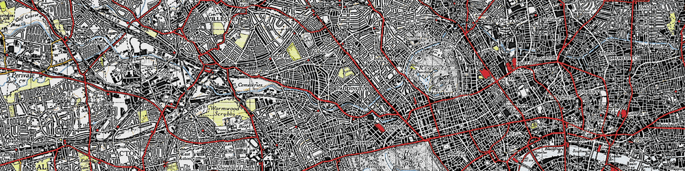 Old map of Maida Vale in 1945