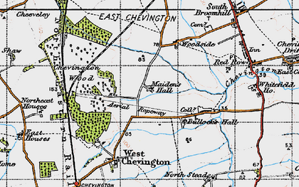 Old map of Maiden's Hall in 1947