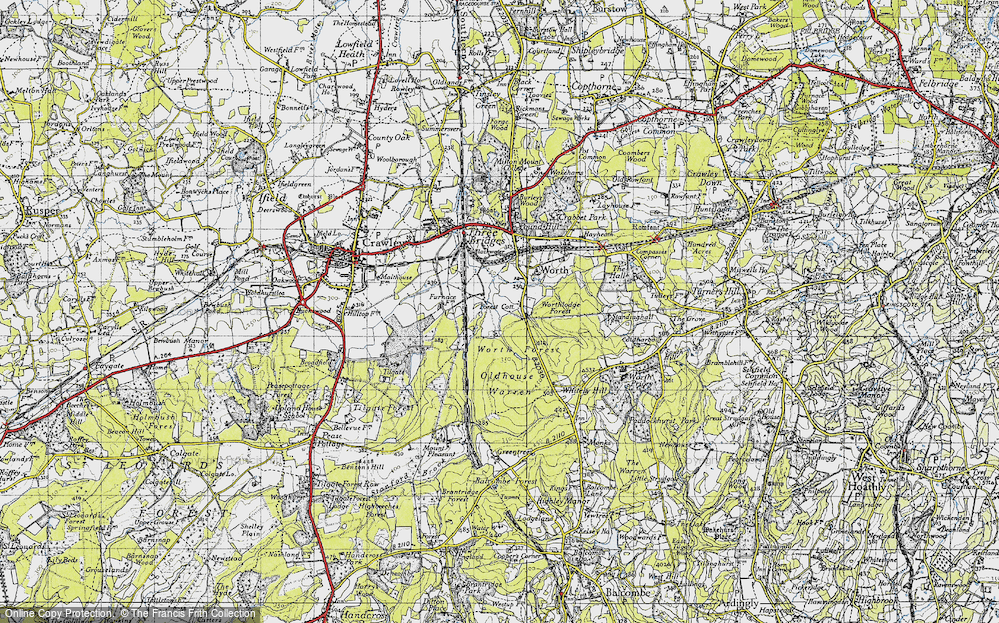 Old Map of Maidenbower, 1940 in 1940