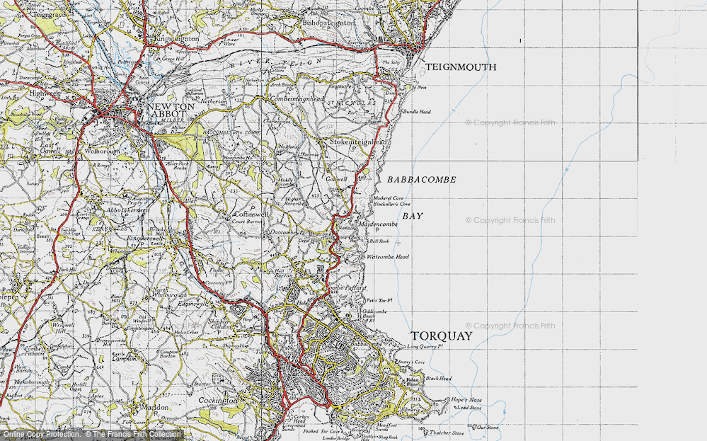 Old Map of Maidencombe, 1946 in 1946