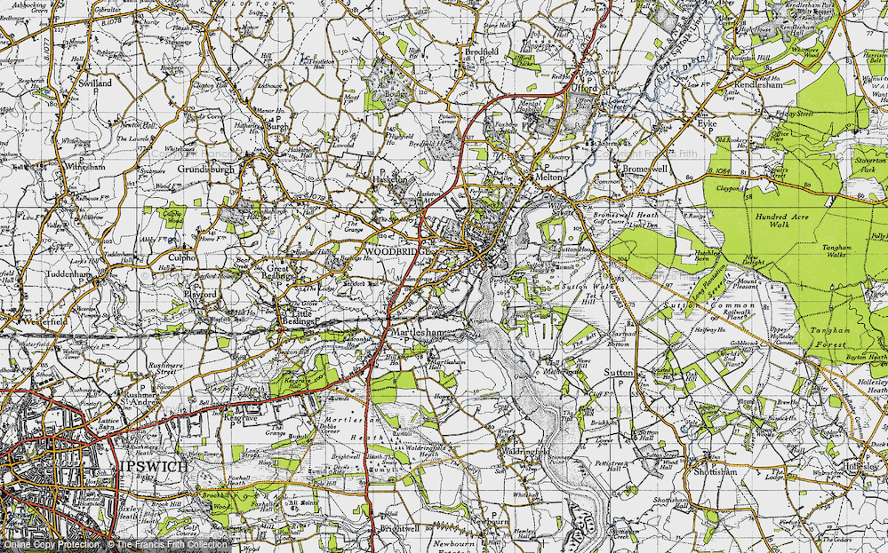 Old Map of Maidensgrave, 1946 in 1946