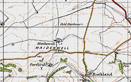 Old map of Maidenwell in 1946