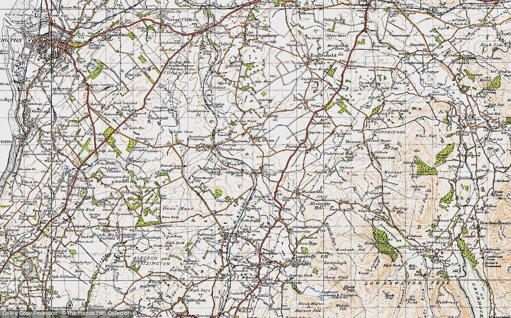 Old Map of Mains, 1947 in 1947