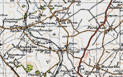Old map of Mains in 1947