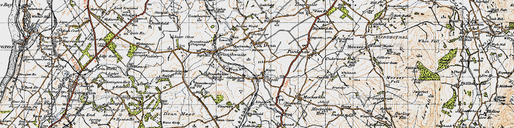 Old map of Mains in 1947
