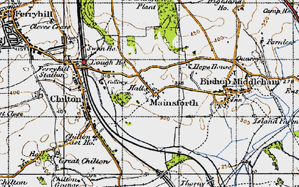 Old map of Mainsforth in 1947