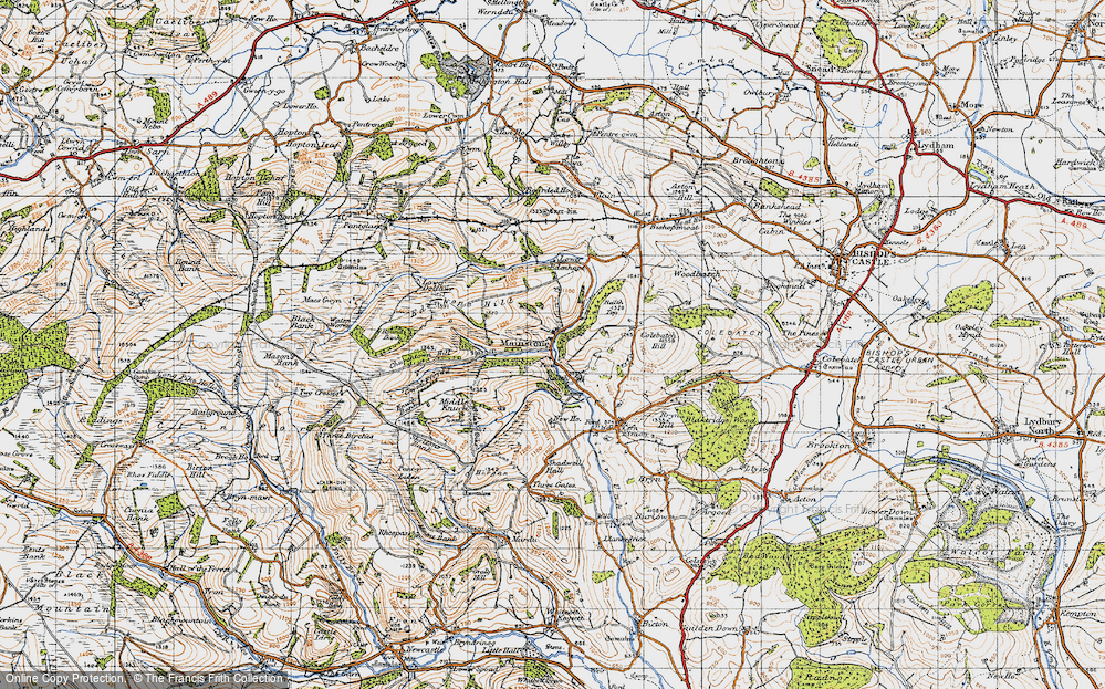 Old Map of Historic Map covering Reilth Top in 1947
