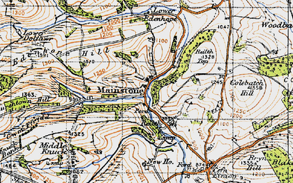 Old map of Reilth Top in 1947