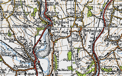 Old map of Makeney in 1946