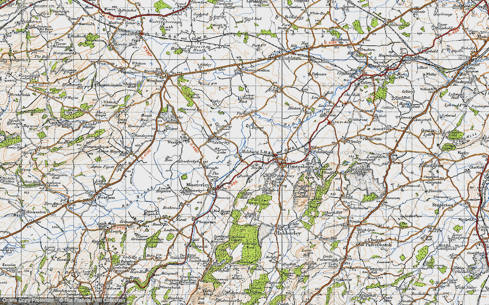 Old Map of Malehurst, 1947 in 1947