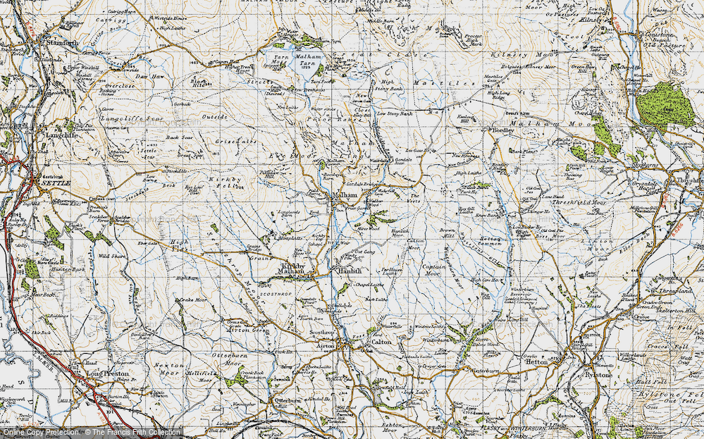 Old Map of Malham, 1947 in 1947