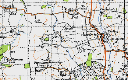Old map of Mallows Green in 1946